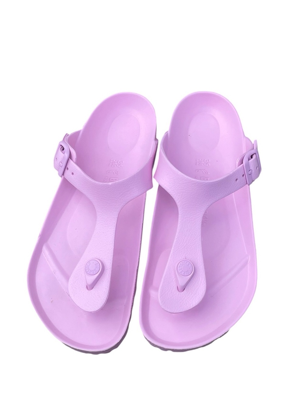 Birkenstock Pink Rubber Gizeh EVA sandal, Size 8, EUC